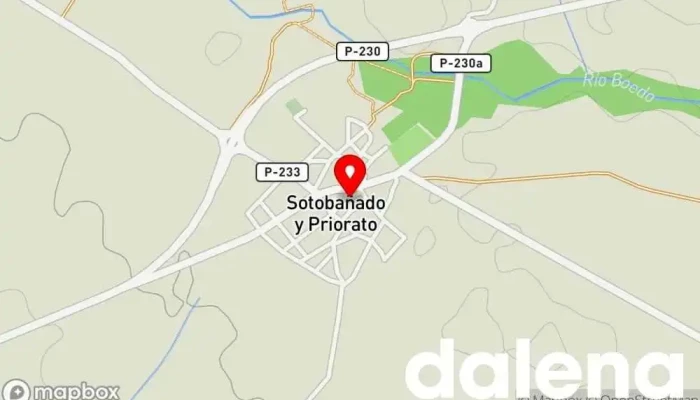 mapa de Mercado del domingo de Sotobañado Mercado en Sotobañado y Priorato