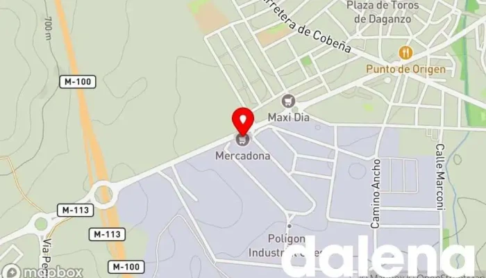 mapa de Mercadona Supermercado en Daganzo de Arriba