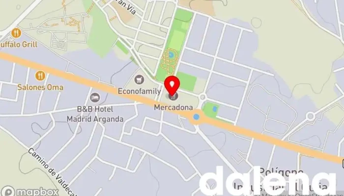 mapa de Mercadona Supermercado en Arganda del Rey
