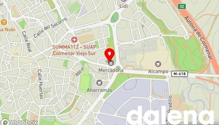 mapa de Mercadona Supermercado en Colmenar Viejo