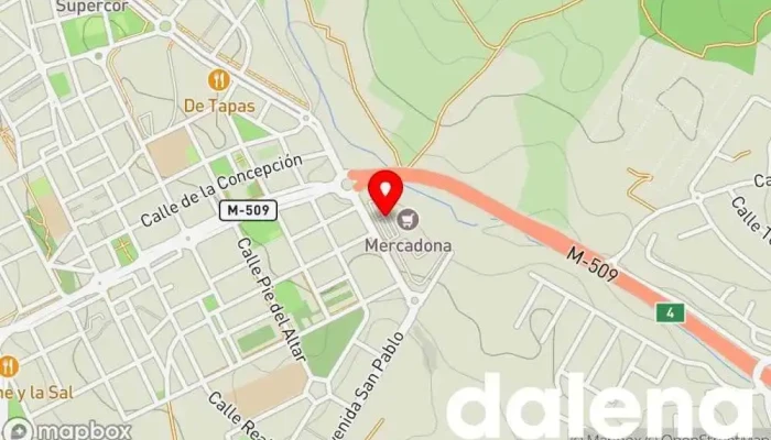 mapa de Mercadona Supermercado en Villanueva del Pardillo
