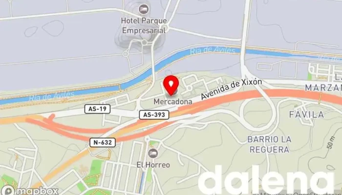mapa de Mercadona Supermercado en Aviles