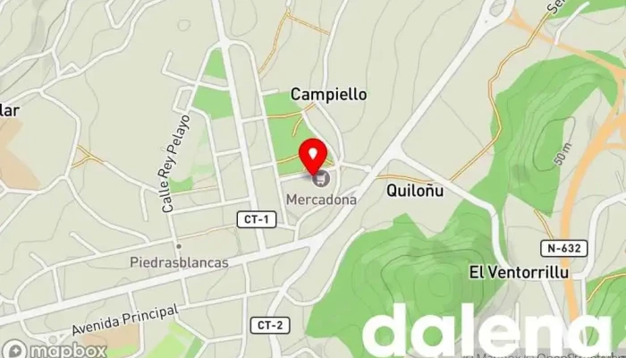 mapa de Mercadona Supermercado en Piedras Blancas