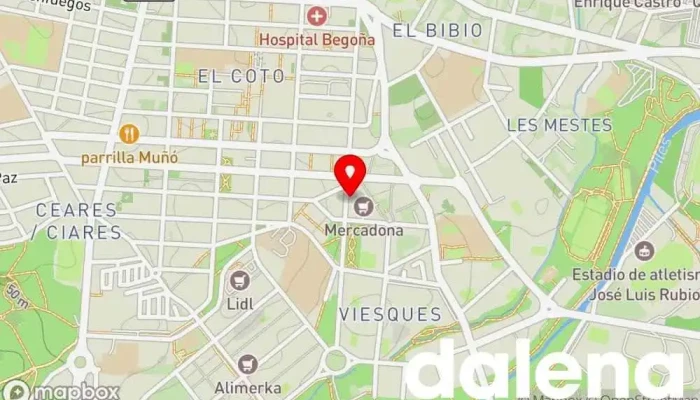 mapa de Mercadona Supermercado en Gijón
