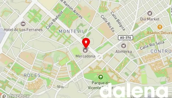 mapa de Mercadona Supermercado en Gijón