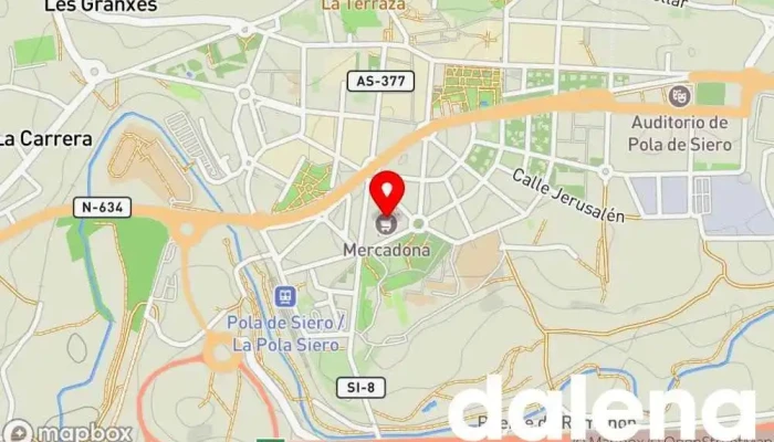 mapa de Mercadona Supermercado en Pola de Siero