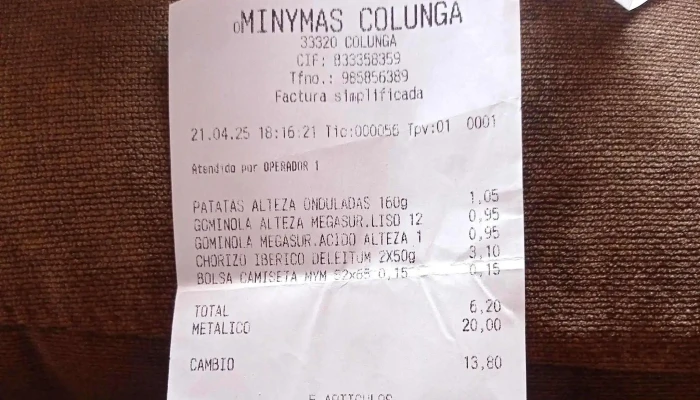 minymas tiendas - Colunga