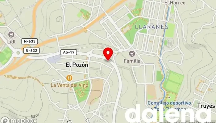 mapa de minymas tiendas Supermercado en Avilés