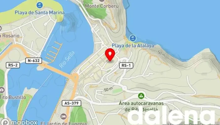 mapa de minymas tiendas Supermercado en Ribadesella