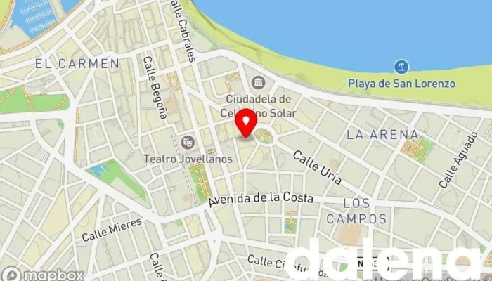 mapa de minymas tiendas Supermercado en Gijón