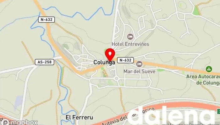 mapa de minymas tiendas Supermercado en Colunga