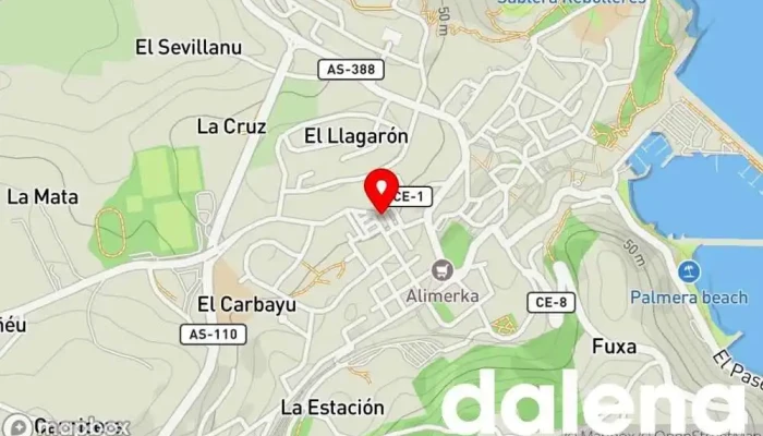 mapa de Nuevo Único Supermercado en Candás