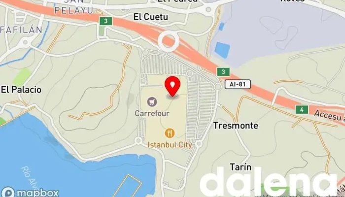 mapa de Parque Astur Centro comercial, Cajeros automáticos, Tienda de ropa, Restaurante de comida rápida, Gasolinera, Hipermercado, Óptica, Tienda de alimentos orgánicos, Proveedor de servicios de telecomunicaciones, Agencia de viajes en Trasona