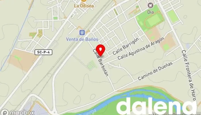 mapa de Productos Alpe S.L. Pastelería, Tienda de alimentación, Suministro y fabricación de alimentos en Venta de Baños