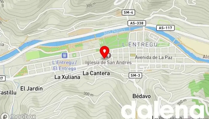 mapa de SPAR El Entrego Tienda de alimentación, Supermercado en San Martín del Rey Aurelio