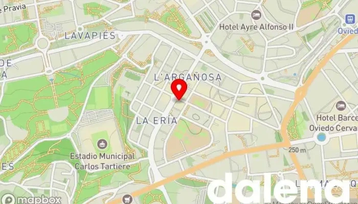 mapa de SPAR La Ería Supermercado, Tienda de alimentación en Oviedo