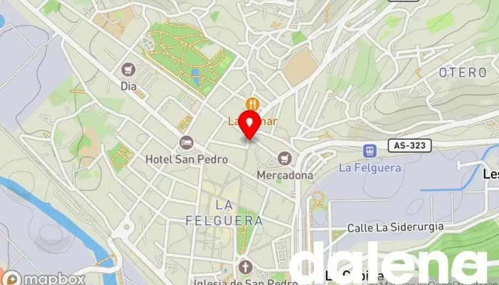 mapa de SPAR La Pomar Tienda de alimentación, Supermercado en Langreo