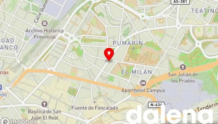 mapa de SPAR Pumarín Supermercado, Tienda de alimentación en Oviedo