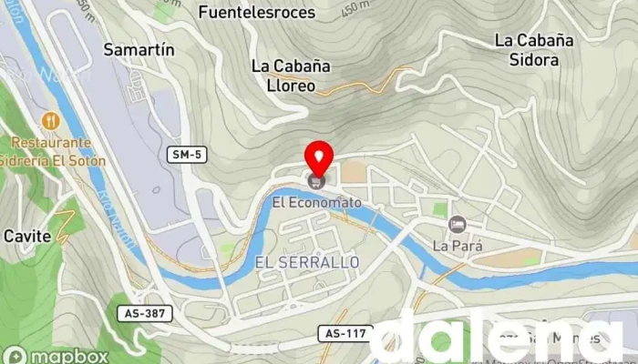 mapa de SPAR Sotrondio Tienda de alimentación, Supermercado en San Martín del Rey Aurelio