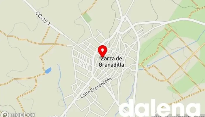 mapa de SUPER-DOS Supermercado, Tienda de cerveza, Tienda de productos lácteos, Pescadería, Frutería en Zarza de Granadilla