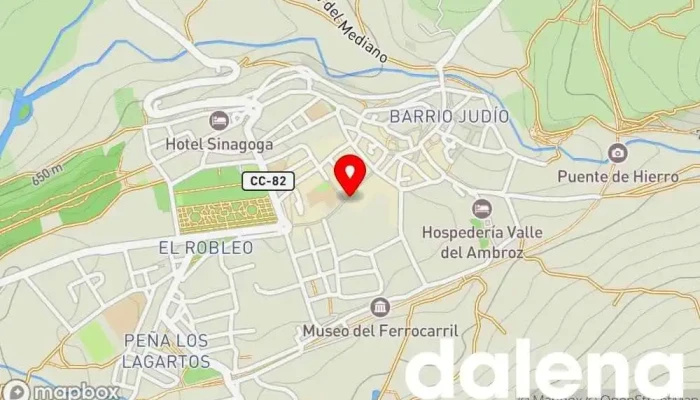 mapa de SUPER EURO Tienda de alimentación en Hervás