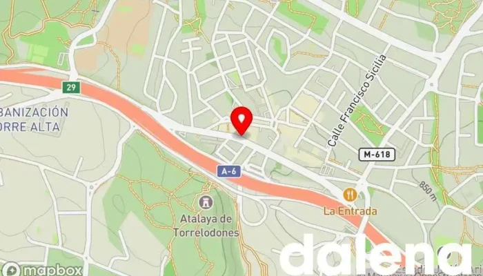 mapa de Supercor Exprés Supermercado, Panadería, Carnicería, Tienda de alimentación, Pescadería, Frutería, Perfumería en Torrelodones