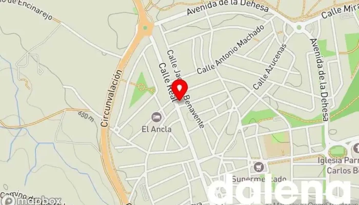 mapa de Supercor Exprés Supermercado, Panadería, Carnicería, Tienda de fiambres, Tienda de alimentación, Pescadería, Frutería, Perfumería en Villanueva de la Cañada