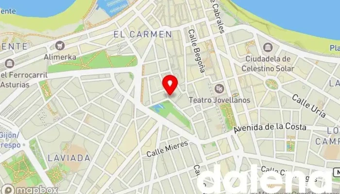 mapa de Supercor Supermercado, Panadería, Carnicería, Pescadería, Frutería, Tienda de alimentación, Perfumería en Gijón