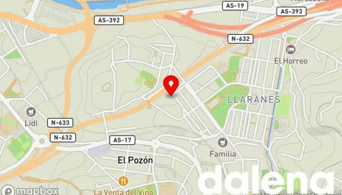 mapa de Supermercado Carpa Supermercado en Avilés