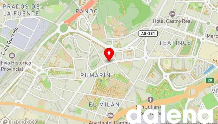 mapa de Supermercado del norte halal N°2 Carnicería en Oviedo