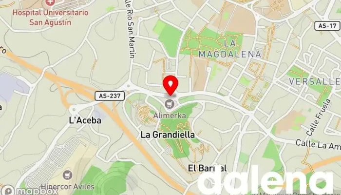 mapa de Supermercados Alimerka Supermercado, Panadería, Carnicería, Pescadería, Frutería, Tienda de alimentos orgánicos en Avilés
