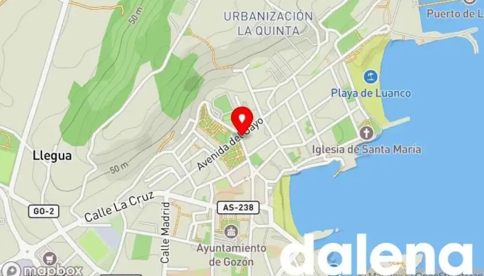 mapa de Supermercados Alimerka Supermercado, Panadería, Carnicería, Pescadería, Frutería, Tienda de alimentos orgánicos en Luanco