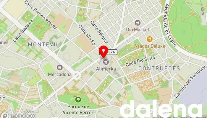 mapa de Supermercados Alimerka Supermercado, Panadería, Carnicería, Pescadería, Frutería, Tienda de alimentos orgánicos en Gijón