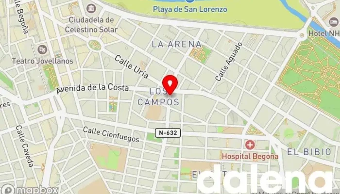 mapa de Supermercados Alimerka Supermercado, Panadería, Carnicería, Pescadería, Frutería, Tienda de alimentos orgánicos en Gijón
