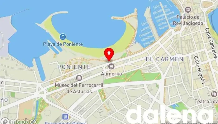 mapa de Supermercados Alimerka Supermercado, Panadería, Carnicería, Pescadería, Frutería, Tienda de alimentos orgánicos en Gijón