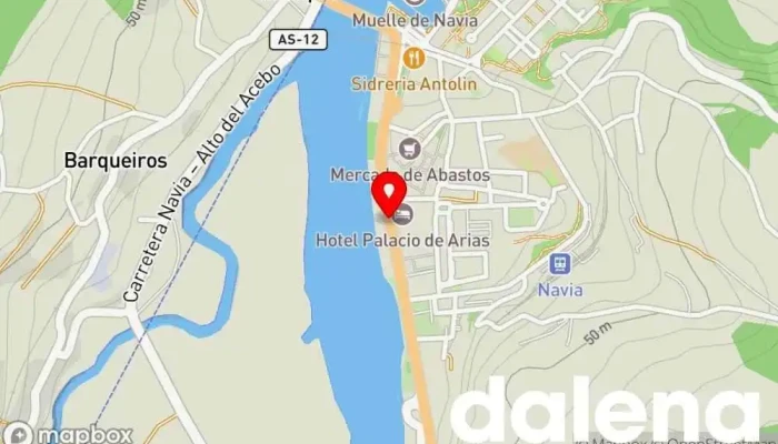 mapa de Supermercados Alimerka Supermercado, Panadería, Carnicería, Pescadería, Frutería, Tienda de alimentos orgánicos en Navia
