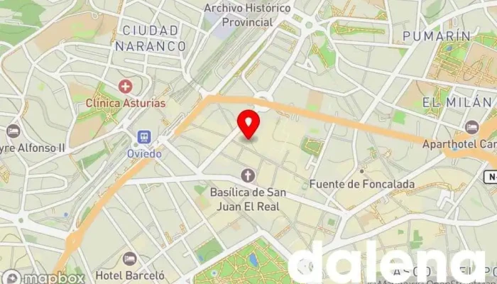 mapa de Supermercados Alimerka Supermercado, Panadería, Carnicería, Pescadería, Frutería, Tienda de alimentos orgánicos en Oviedo