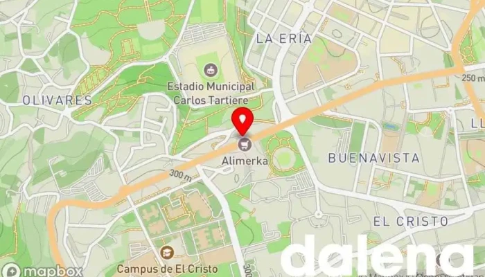 mapa de Supermercados Alimerka Supermercado, Panadería, Carnicería, Pescadería, Frutería, Tienda de alimentos orgánicos en Oviedo