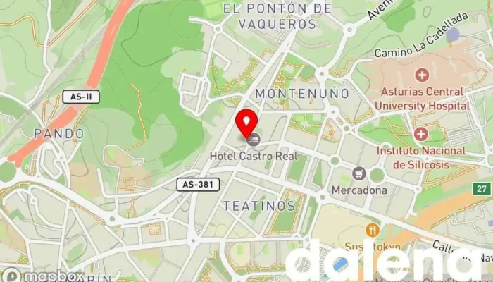 mapa de Supermercados Alimerka Supermercado, Panadería, Carnicería, Pescadería, Frutería, Tienda de alimentos orgánicos en Oviedo