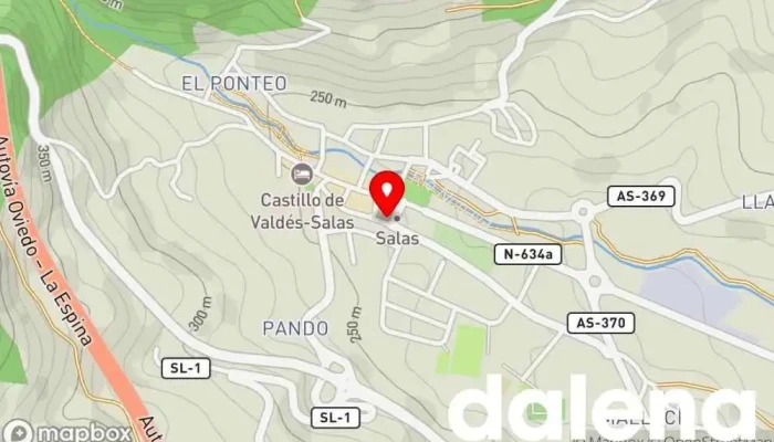 mapa de Supermercados Alimerka Supermercado, Panadería, Carnicería, Pescadería, Frutería, Tienda de alimentos orgánicos en Salas