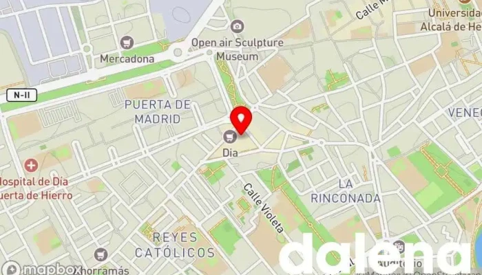 mapa de Supermercados Dia Supermercado, Panadería, Carnicería, Tienda de alimentación, Tienda de congelados, Servicio de entrega de compra a distancia, Tienda de productos para mascotas, Mercado de productos agrícolas en Alcalá de Henares