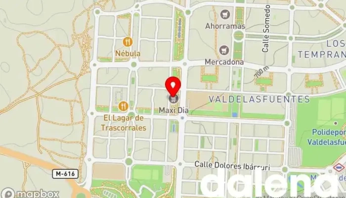 mapa de Supermercados Dia Supermercado, Panadería, Carnicería, Tienda de alimentación, Tienda de congelados, Servicio de entrega de compra a distancia, Tienda de productos para mascotas, Mercado de productos agrícolas en Alcobendas
