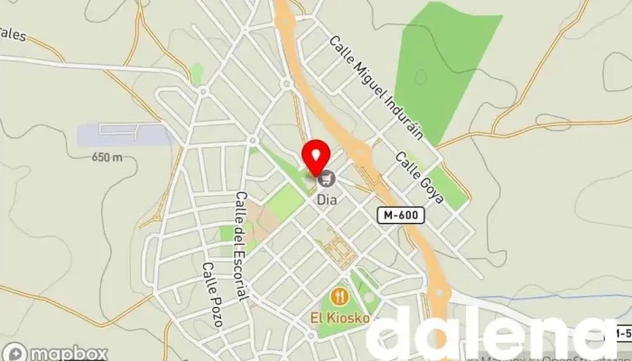 mapa de Supermercados Dia Supermercado, Panadería, Carnicería, Tienda de alimentación, Tienda de congelados, Servicio de entrega de compra a distancia, Tienda de productos para mascotas, Mercado de productos agrícolas en Brunete
