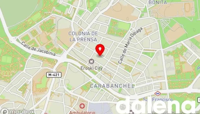 mapa de Supermercados Dia Supermercado, Panadería, Carnicería, Tienda de alimentación, Tienda de congelados, Servicio de entrega de compra a distancia, Tienda de productos para mascotas, Mercado de productos agrícolas en Madrid