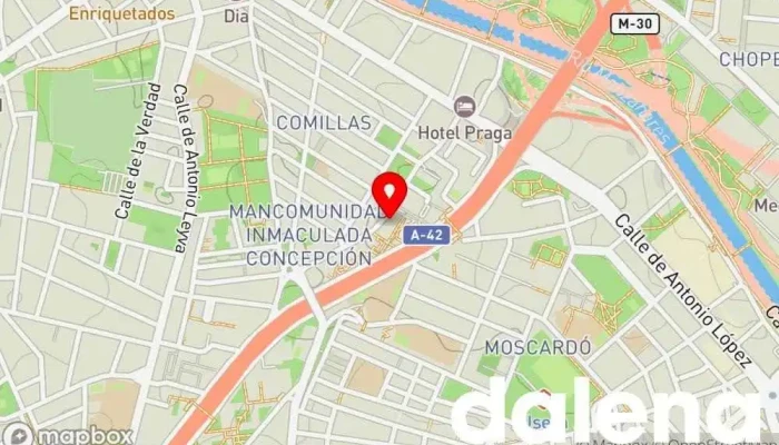 mapa de Supermercados Dia Supermercado, Panadería, Carnicería, Tienda de alimentación, Tienda de congelados, Servicio de entrega de compra a distancia, Tienda de productos para mascotas, Mercado de productos agrícolas en Madrid