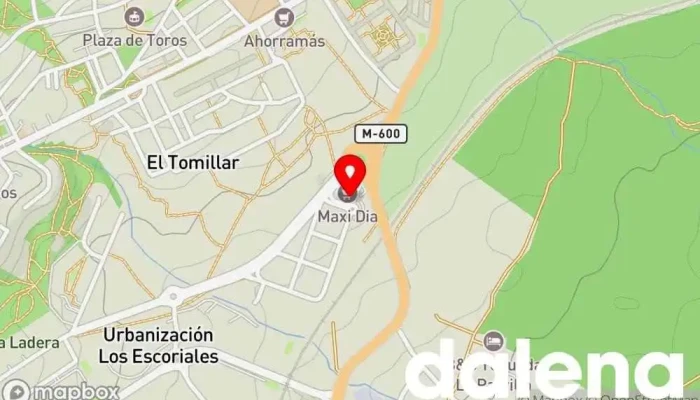 mapa de Supermercados Dia Supermercado, Panadería, Carnicería, Tienda de alimentación, Tienda de congelados, Servicio de entrega de compra a distancia, Tienda de productos para mascotas, Mercado de productos agrícolas en El Escorial