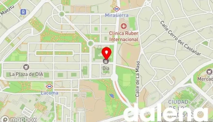 mapa de Supermercados Dia Supermercado, Panadería, Carnicería, Tienda de alimentación, Tienda de congelados, Servicio de entrega de compra a distancia, Tienda de productos para mascotas, Mercado de productos agrícolas en Madrid