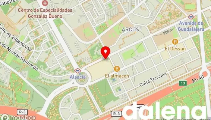 mapa de Supermercados Dia Supermercado, Panadería, Carnicería, Tienda de alimentación, Tienda de congelados, Servicio de entrega de compra a distancia, Tienda de productos para mascotas, Mercado de productos agrícolas en Madrid
