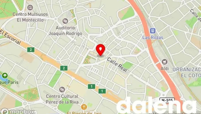 mapa de Supermercados Dia Supermercado, Panadería, Carnicería, Tienda de alimentación, Tienda de congelados, Servicio de entrega de compra a distancia, Tienda de productos para mascotas, Mercado de productos agrícolas en Las Rozas de Madrid