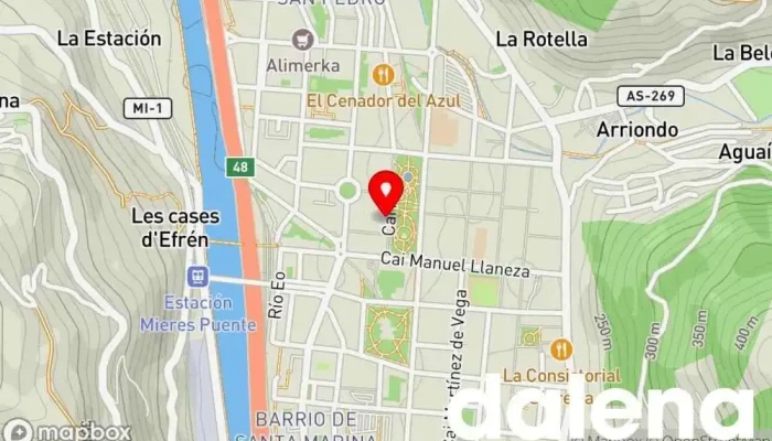 mapa de Supermercados Dia Supermercado en Mieres